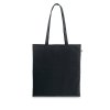 Tote Bag Personnalisé En Coton Recyclé 180G 38X42Cm Cairo Noir