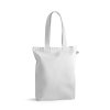 Tote Bag Avec Soufflet Personnalisé En Coton Et Polyester Recyclés 220G 38X40X10Cm Merida Blanc