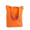 Tote Bag Avec Soufflet Personnalisé En Coton Et Polyester Recyclés 220G 38X40X10Cm Merida Orange Avec Marquage, Autre Vue