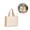 Sac Cabas Publicitaire En Toile De Coton Et Jute 320G 420X330X190Mm Helsinque Présentation