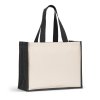 Sac Cabas Personnalisé En Toile Et Jute 320G 420X330X190Mm Helsinque Colour Noir