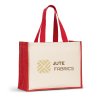 Sac Cabas Personnalisé En Toile Et Jute 320G 420X330X190Mm Helsinque Colour Rouge, Marquage