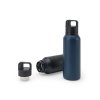 Bouteille Isotherme Publicitaire En Inox Recyclé 590Ml Nicklaus Bleu Marine, Vue 3