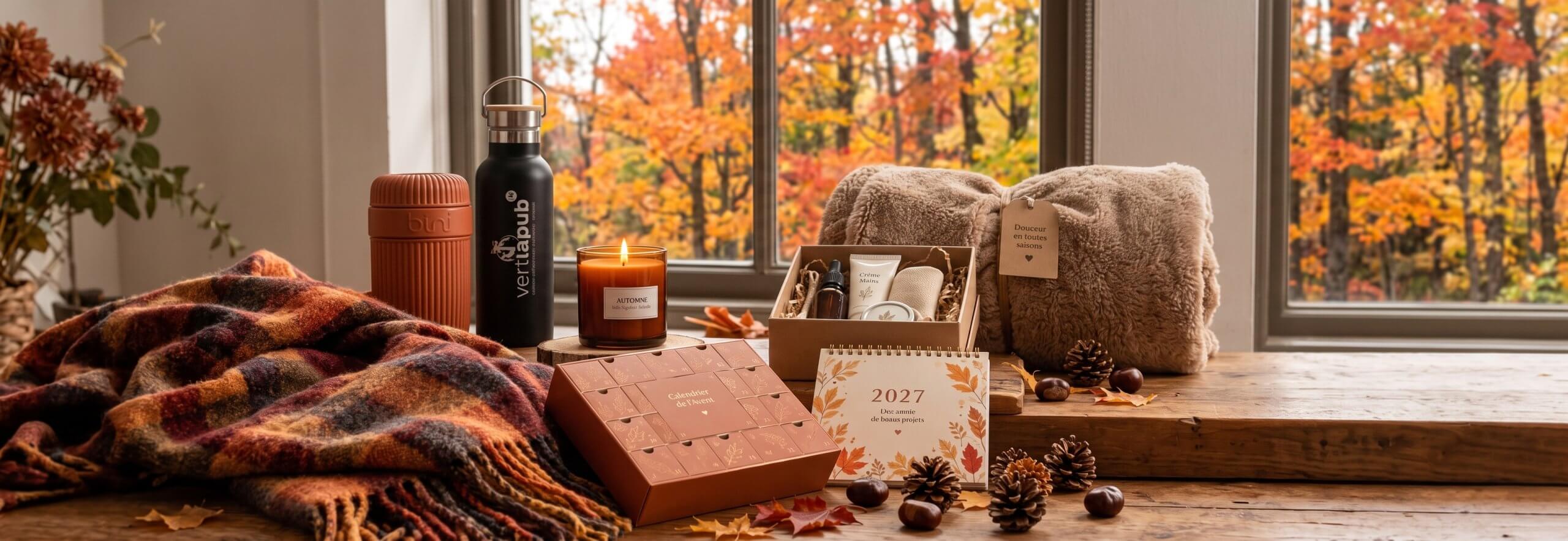 Goodies publicitaires personnalisables pour l'automne