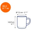 Mug Personnalisable En Verre Trempé 260Ml Versailles Dimensions