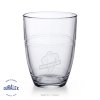Verre Personnalisé En Verre Trempé 360Ml Gigogne Transparent, Logo Gravé En Partie Inférieure